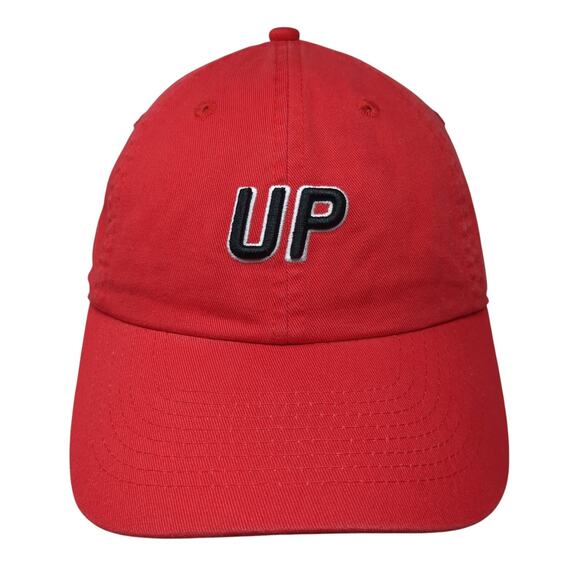 UP 8760 Slideback Baseball Cap Red One Size Adjustable Embroidered Wheels Up - Picture 1 of 10